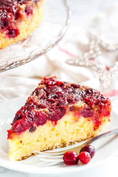 Gâteau renversé aux canneberges