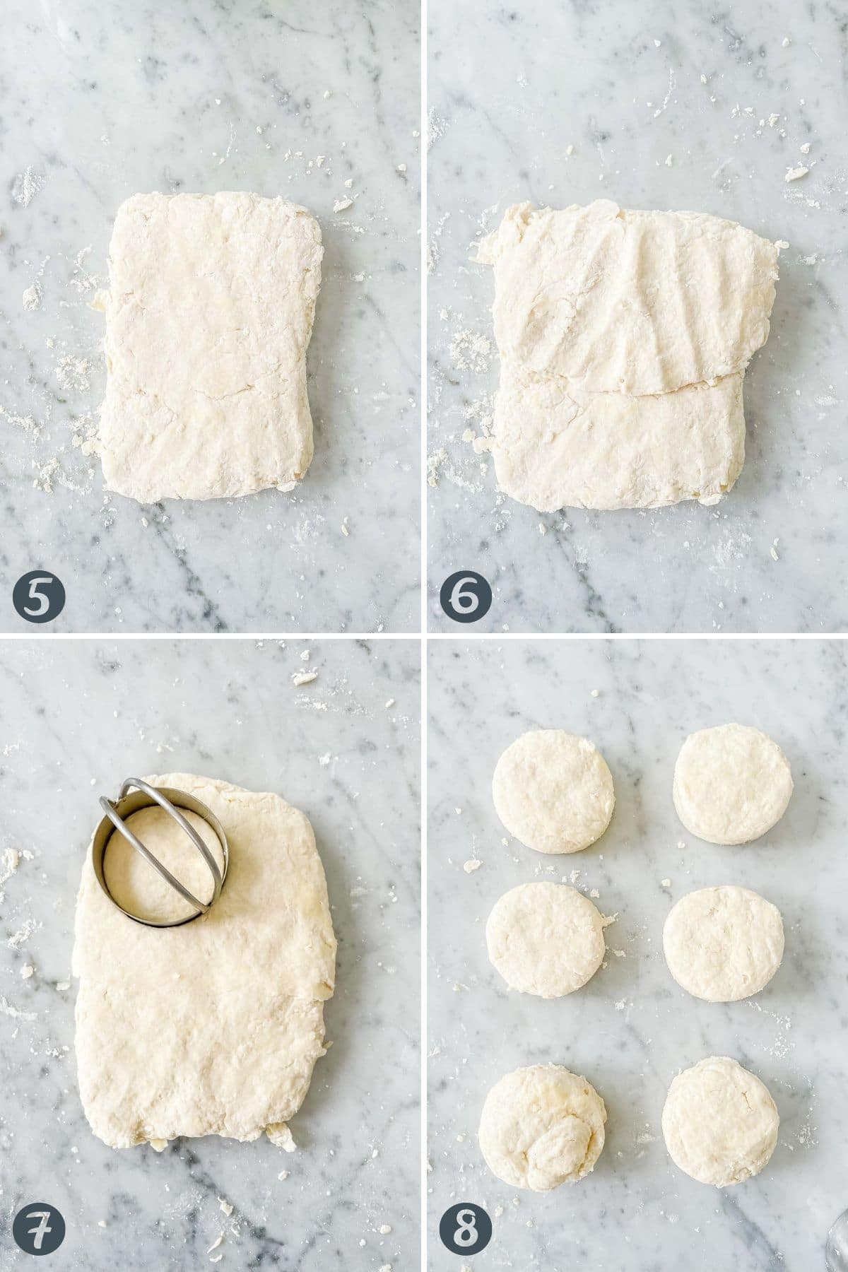 Collage sur comment découper les biscuits.