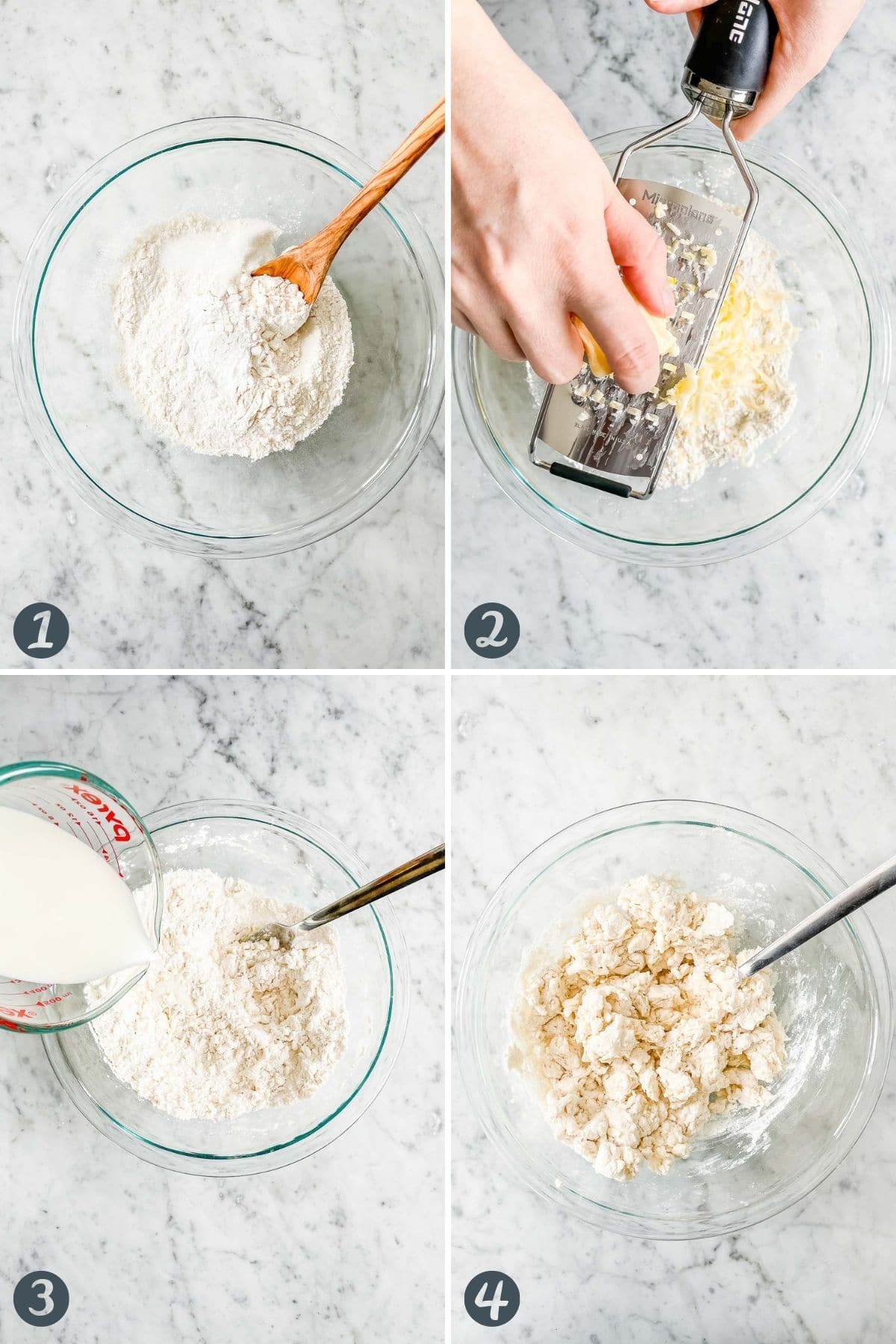 Collage sur comment préparer la pâte à biscuits à partir de zéro.
