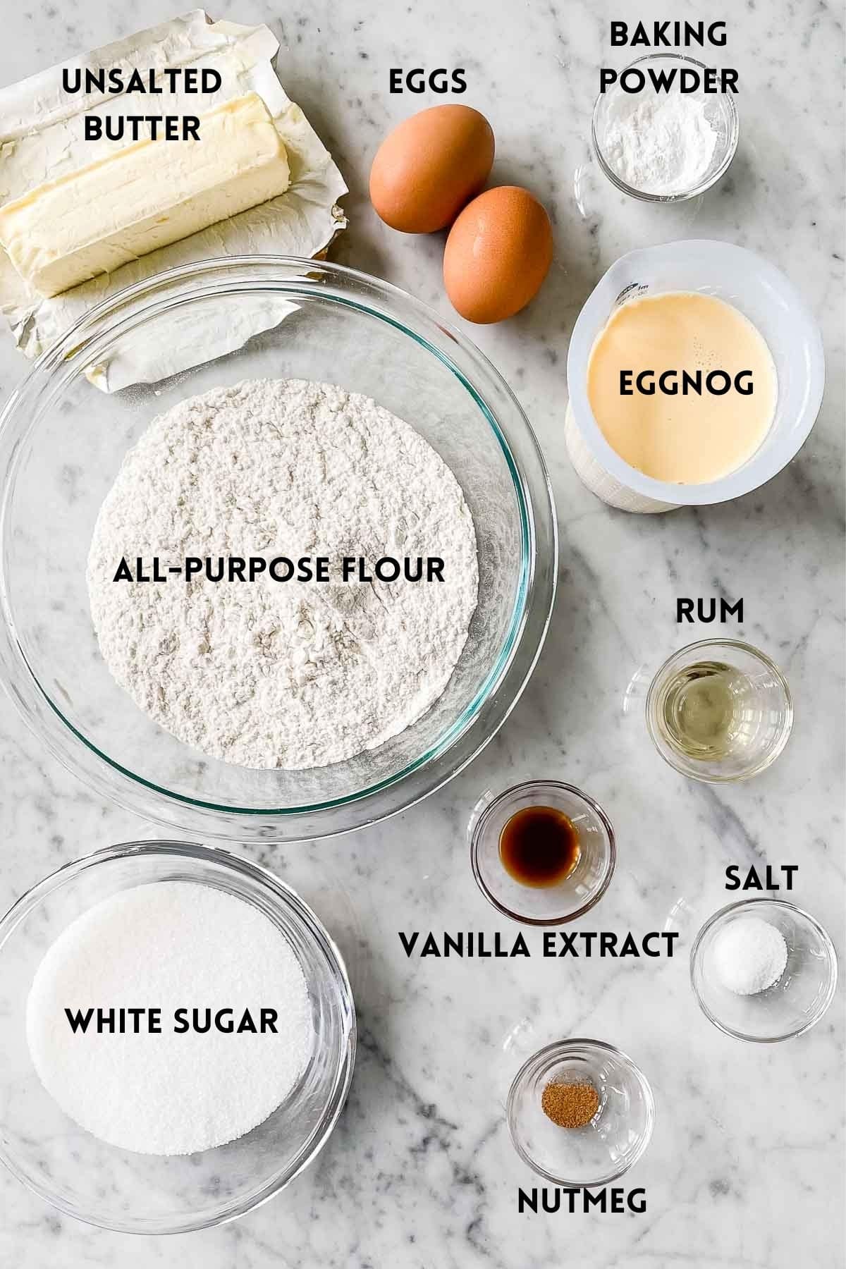 Ingrédients nécessaires pour cette recette.