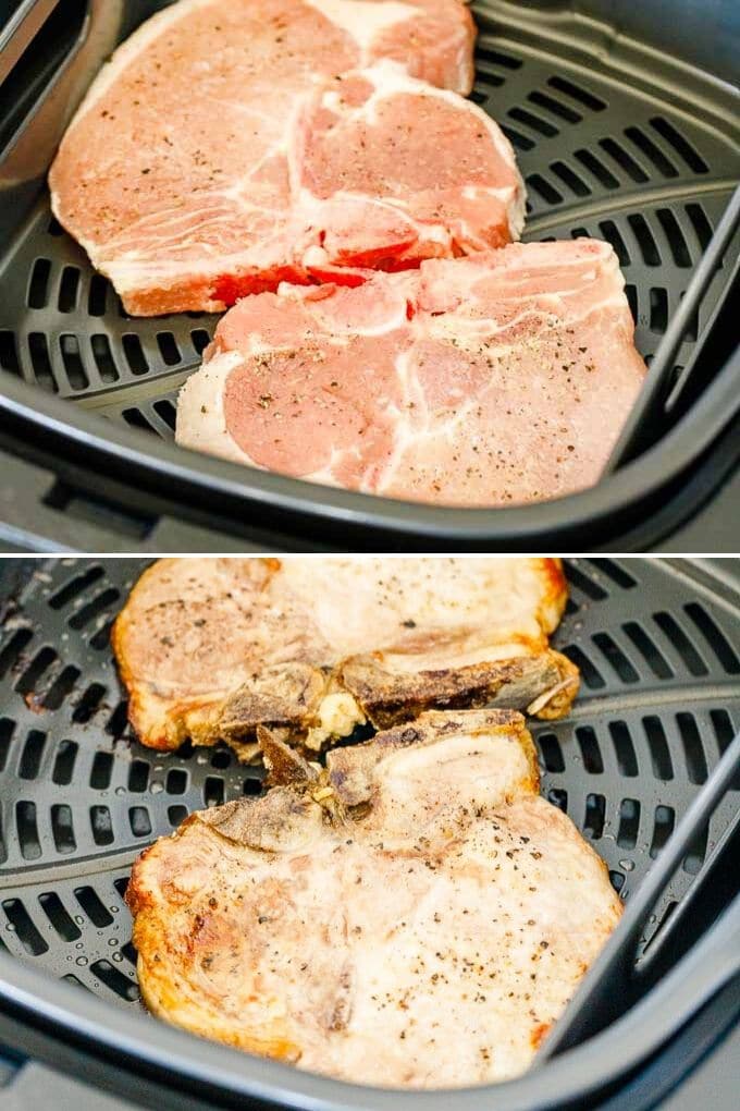 Comment préparer des côtelettes de porc à la friteuse à air Collage