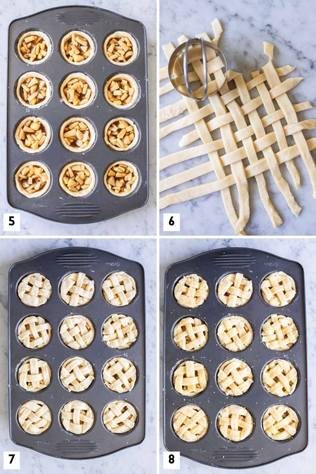 Étapes pour réaliser la recette.