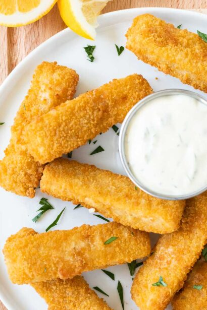Bâtonnets de poisson à la friteuse à air
