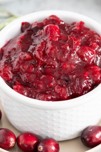 Sauce aux Canneberges et au Gingembre