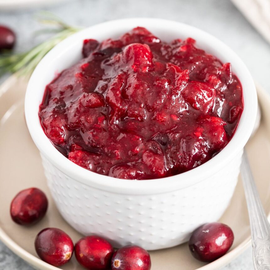 Sauce aux Canneberges et au Gingembre