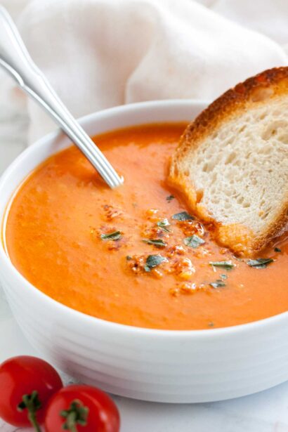 Soupe de tomates rôties