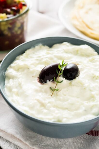 Recette authentique de sauce tzatzíki