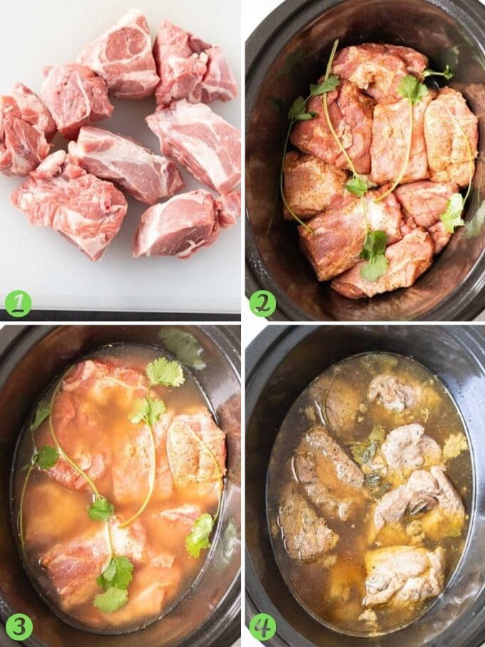 Comment préparer des Carnitas au mijoteur - Collage