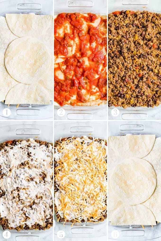 Comment assembler la lasagne taco
