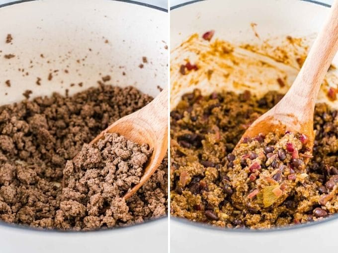 Comment préparer la garniture de bœuf pour la lasagne taco