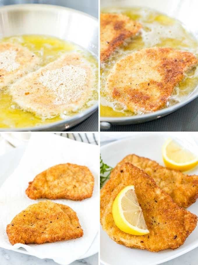 Comment faire frire l'escalope Collage
