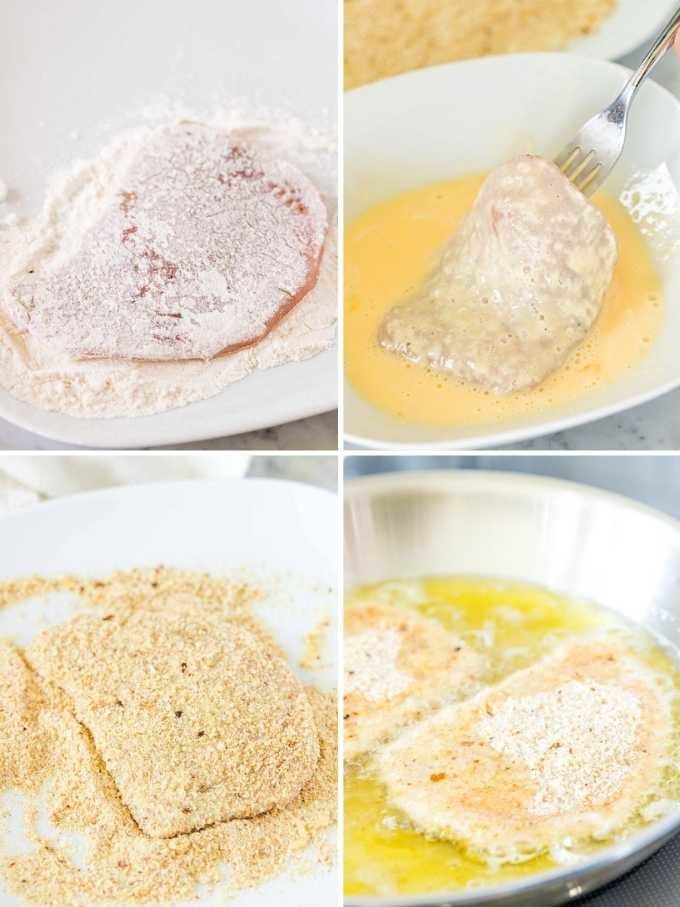Comment paner l'escalope Collage