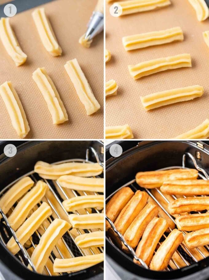 Comment faire des churros à la friteuse à air collage
