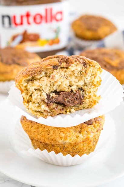 Muffins à la Banane et au Nutella