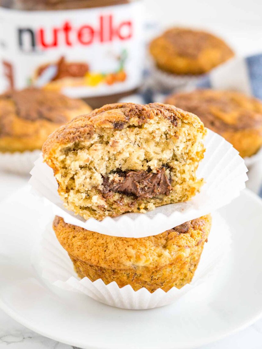 Muffins à la Banane et au Nutella