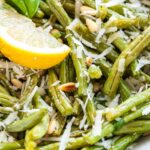 Haricots verts rôtis au four avec parmesan