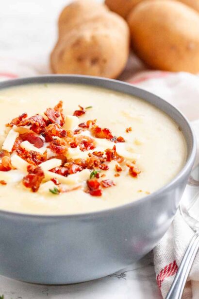 Soupe de pommes de terre au fromage