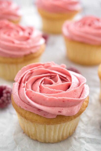 Cupcakes au citron et à la framboise