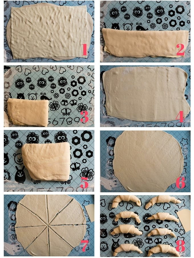 Des croissants bretzel faits maison avec de la pâte à levure et de la pâte feuilletée achetée en magasin. Ils combinent le feuilleté d'un croissant au beurre avec la texture d'un bretzel.