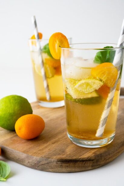 Limonade de kumquat, basilic et gingembre
